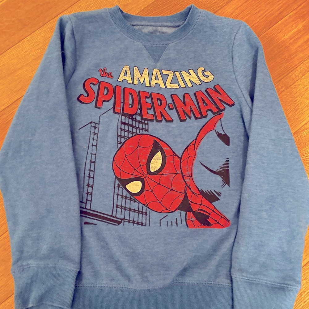 Blue Spider-Man sweatshirt